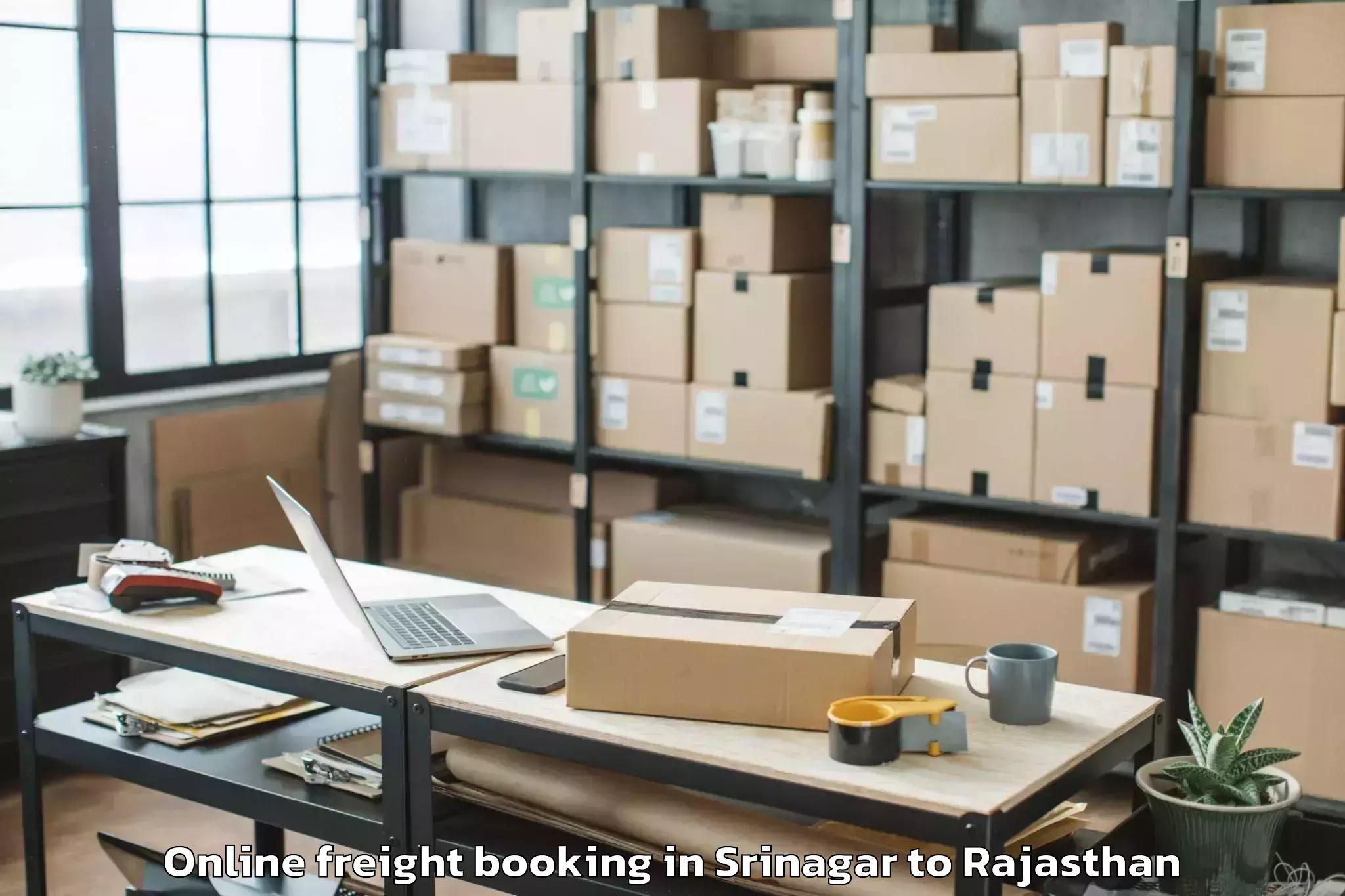 Top Srinagar to Nasirabad Online Freight Booking Available